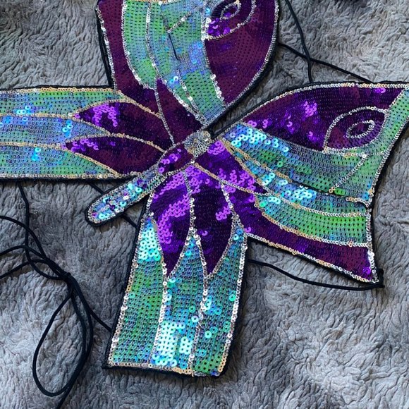 Butterfly Babe Shimmer Sequin Top - Picture 5 of 11